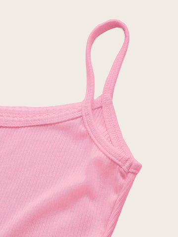 EZwear Solid Rib-knit Cami Top