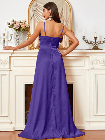 Missord Sequin Ruched Wrap Hem Cami Floor Dress