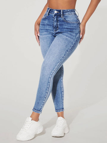 PETITE Solid Skinny Jeans