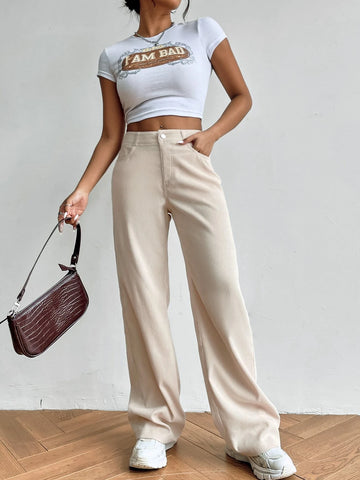 High Waist Wide Leg Pants