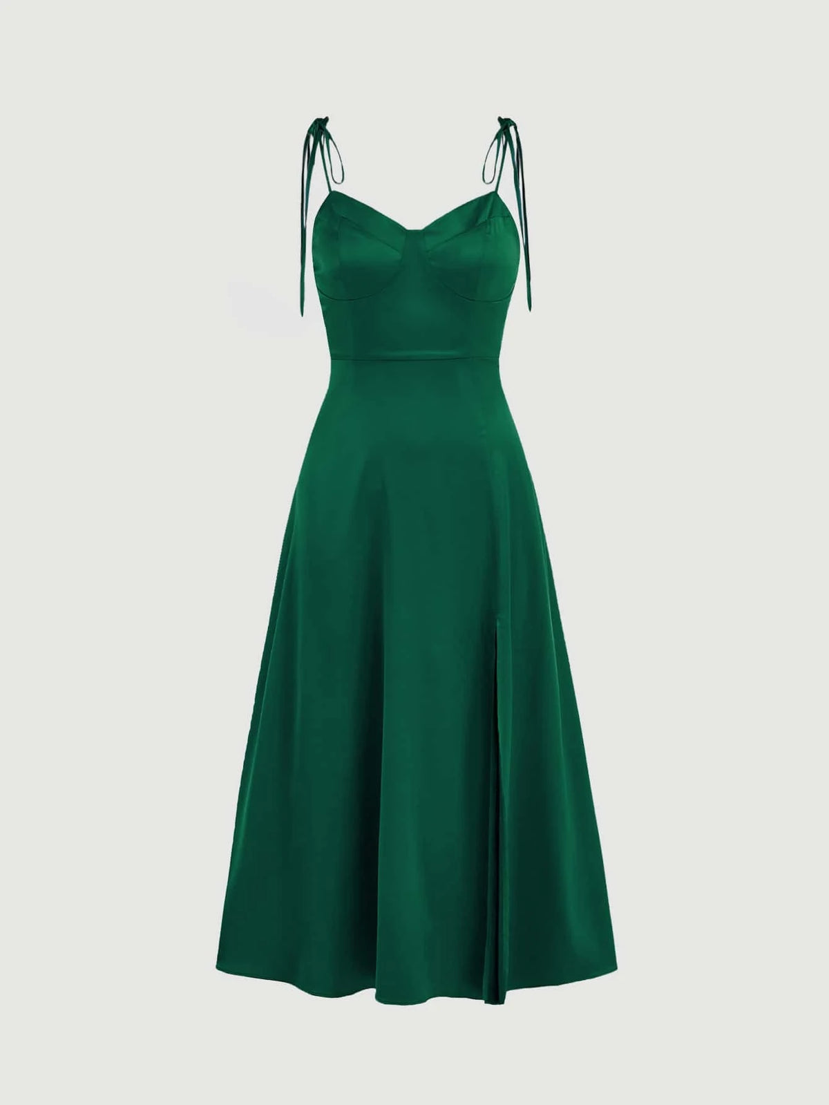 Satin Split Thigh Cami Dress