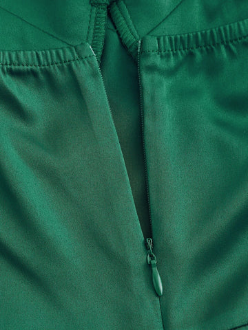 Satin Split Thigh Cami Dress