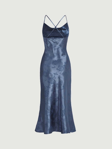 Jacquard Satin Cami Dress