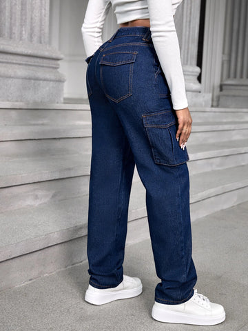 SXY Flap Pocket Side Cargo Jeans