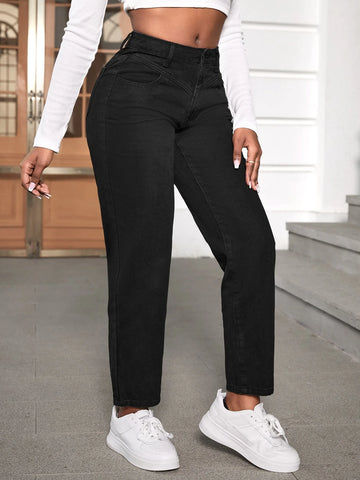 SXY Slant Pocket Tapered Jeans