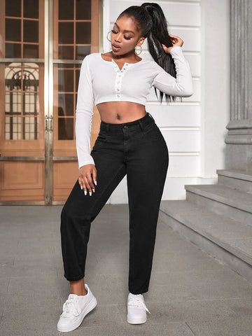 SXY Slant Pocket Tapered Jeans