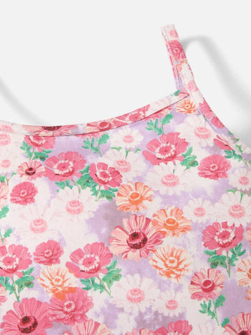 Baby Allover Floral Print Cami Romper