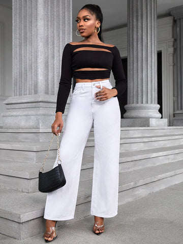 High Waist Wide Leg Jeans
