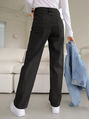 DAZY High Waisted Straight Leg Jeans
