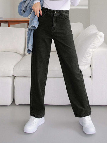DAZY High Waisted Straight Leg Jeans
