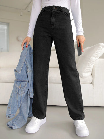 DAZY High Waisted Straight Leg Jeans