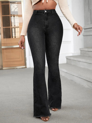 SXY Curvy High Waist Flare Leg Jeans