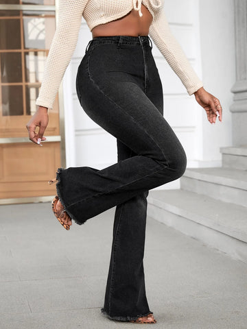 SXY Curvy High Waist Flare Leg Jeans