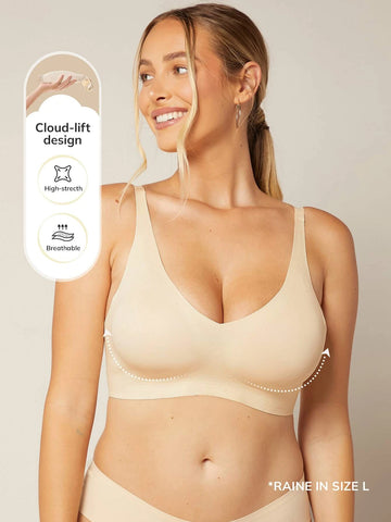Luvlette Molded Supportive V-neck Bra