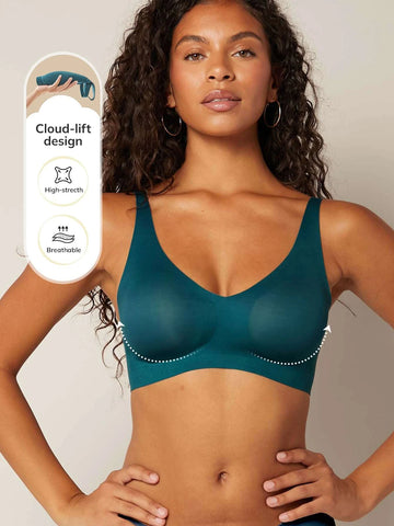 Luvlette Molded Supportive V-neck Bra