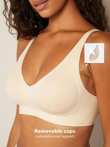 Luvlette Molded Supportive V-neck Bra