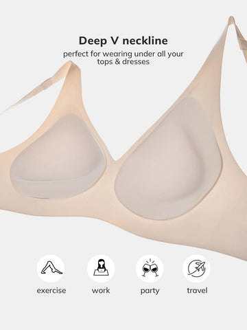 Luvlette Molded Supportive V-neck Bra