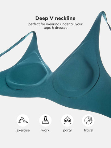Luvlette Molded Supportive V-neck Bra