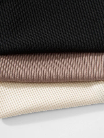 Color Block Rib-knit Bodysuit