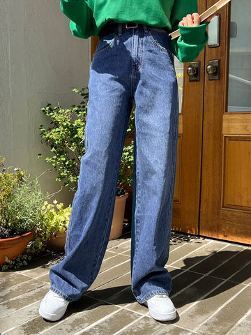 DAZY High Waist Straight Leg Jeans