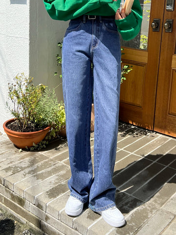 DAZY High Waist Straight Leg Jeans