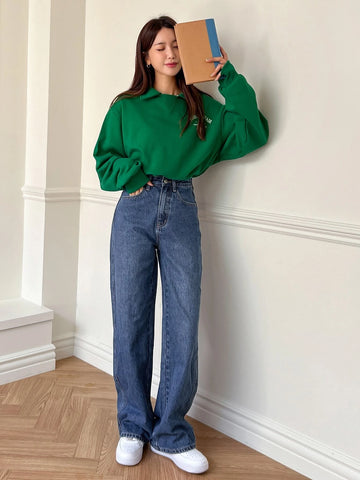 DAZY High Waist Straight Leg Jeans