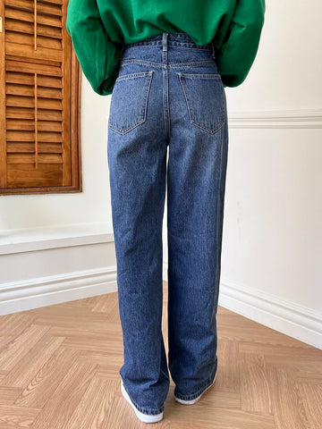 DAZY High Waist Straight Leg Jeans
