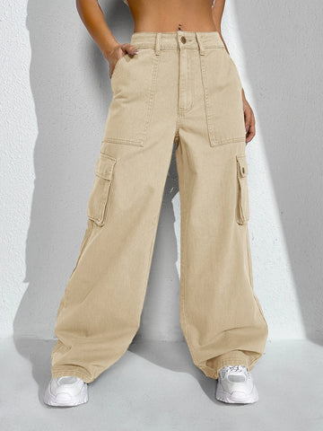 Flap Pocket Cargo Jeans
