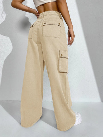 Flap Pocket Cargo Jeans