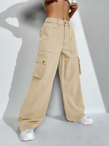 Flap Pocket Cargo Jeans