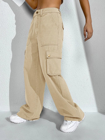 Flap Pocket Cargo Jeans