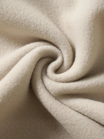 Two Tone Drop Shoulder Thermal Lined Crop Pullover & Drawstring Waist Sweatpants