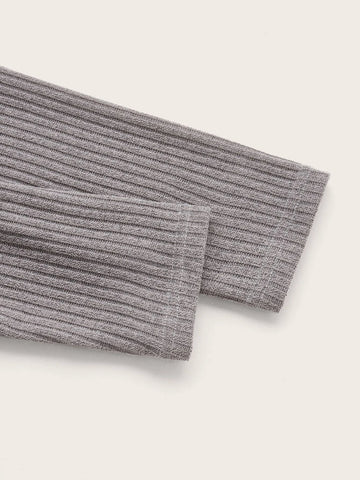 ROMWE STPL Lace Trim Ruffle Hem Tee