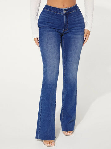 SXY Patch Detail Bootcut Leg Jeans