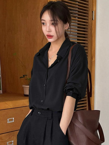 Dazy-Less Drop Shoulder Button Through Shirt