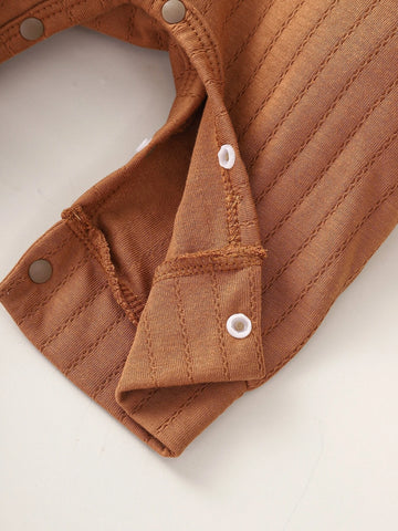 Newborn Baby Ruffle Trim Jumpsuit & Headband