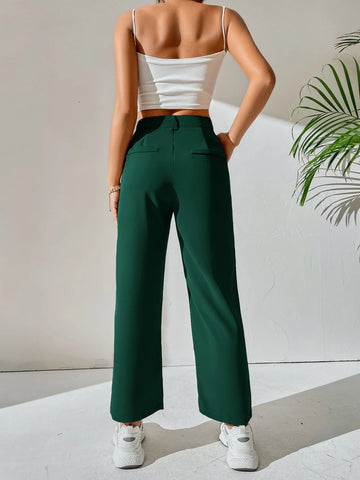 High Waist Pocket Detail Pants