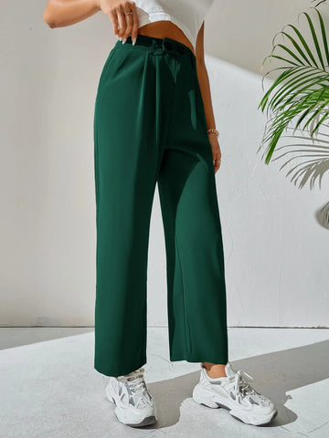 High Waist Pocket Detail Pants