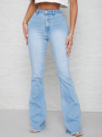 SXY Curvy High Waist Flare Leg Jeans
