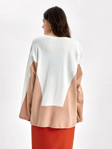 Drop Shoulder Colorblock Tee