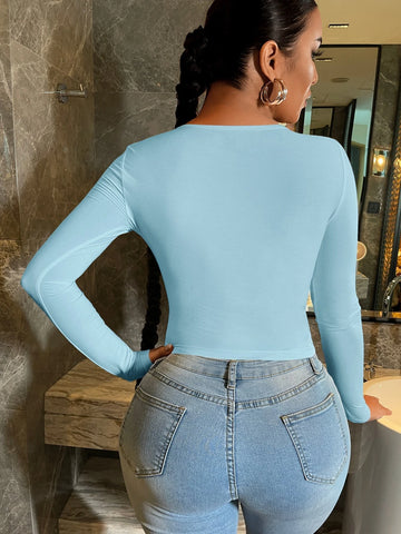 SXY Scoop Neck Crop Tee