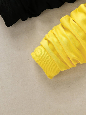 Toddler Boys Cartoon Face Print Two Tone Sweatshirt & Sweatpants