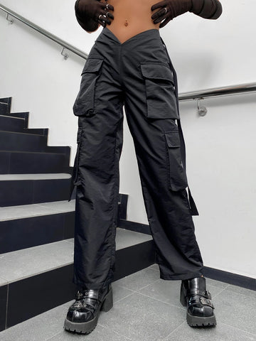 Tape Flap Pocket Side Cargo Pants