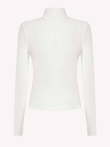 BASICS High Neck Rib-knit Form Fitted Tee