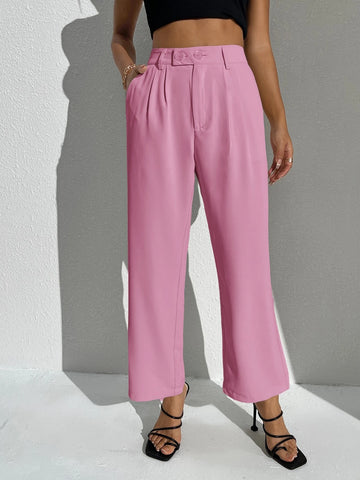 High Waist Pocket Detail Pants