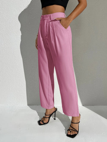 High Waist Pocket Detail Pants