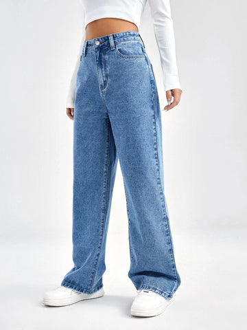 Slant Pocket High Waist Boyfriend Jeans