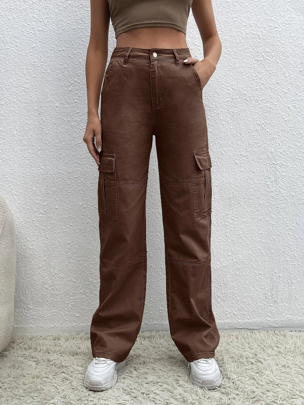 Tall Flap Pocket Cargo Jeans