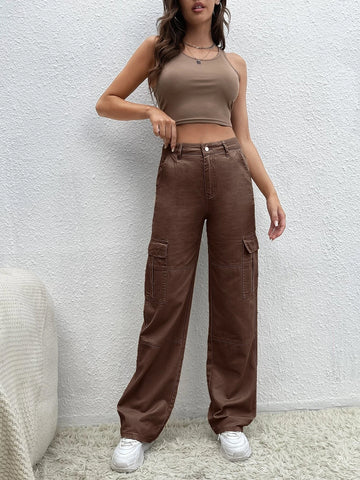 Tall Flap Pocket Cargo Jeans