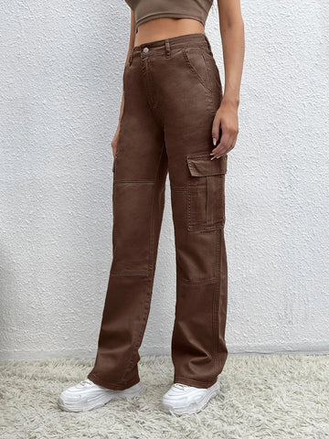 Tall Flap Pocket Cargo Jeans
